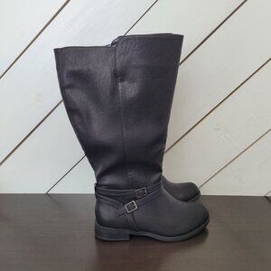 NEW Easy Street Baby Plus Plus Womens Size 7.5 Wide Calf Black Riding Boots 5CT